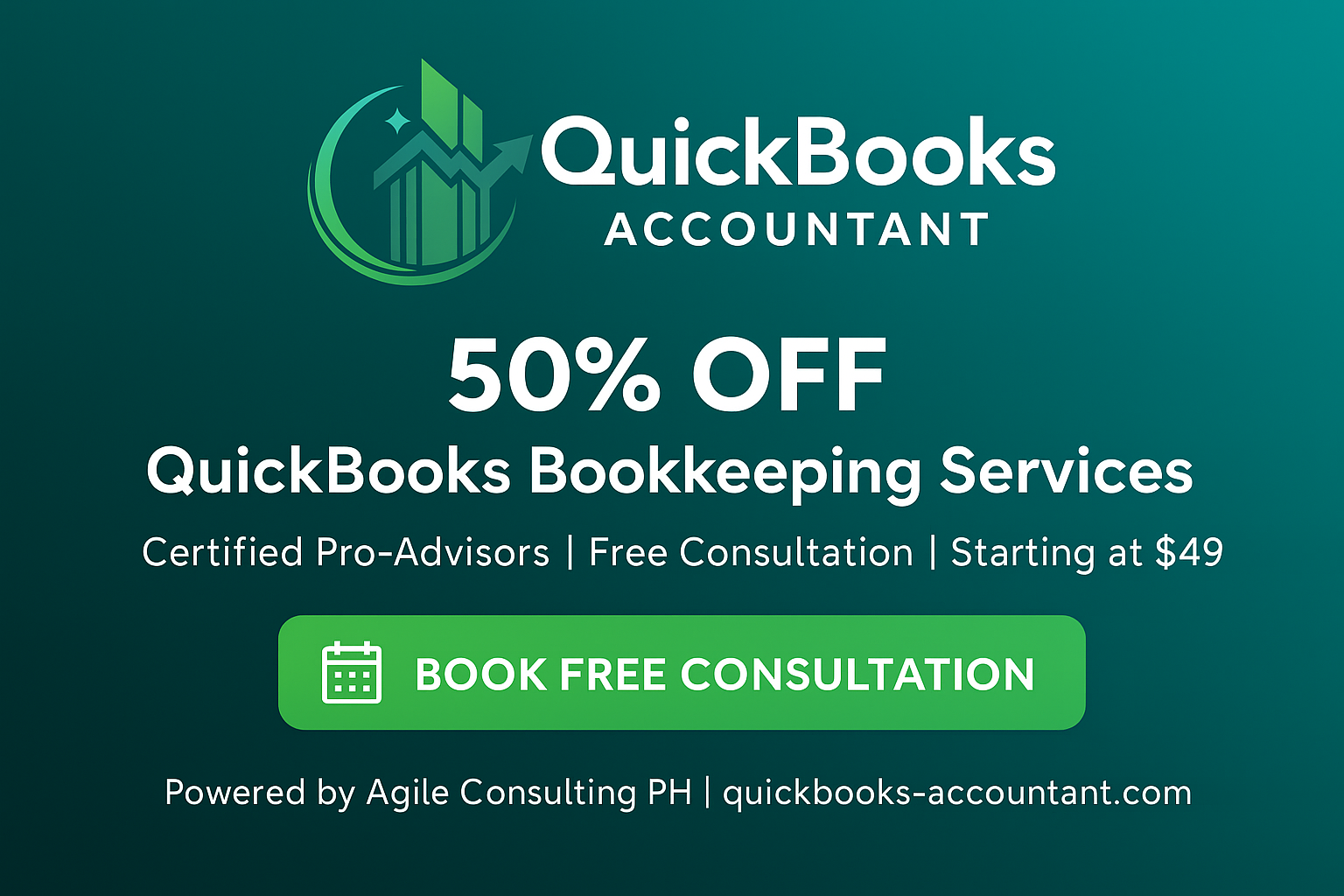 50% OFF QuickBooks Bookkeeping Services Promotion