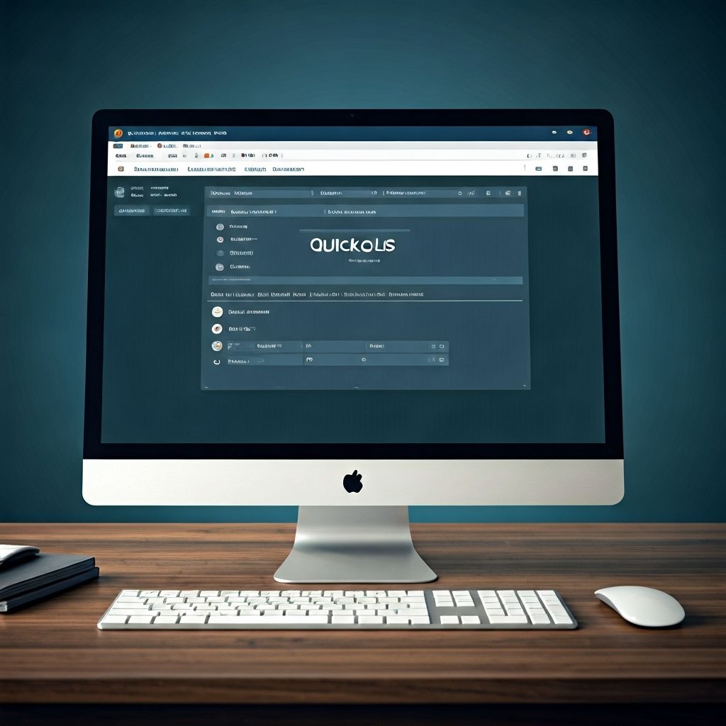 QuickBooks software in modern office