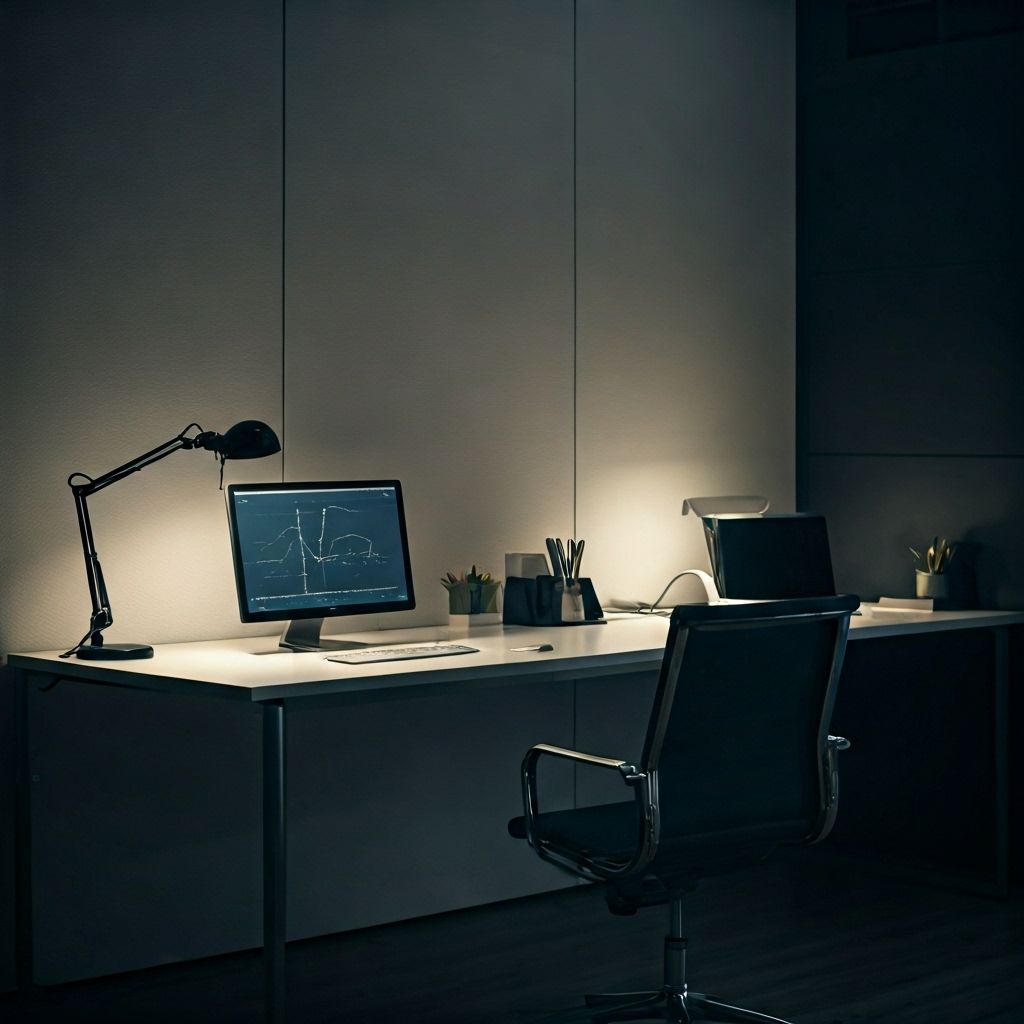 Professional accounting office workspace